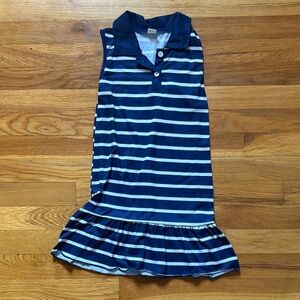 Navy and White Striped Kids Dress